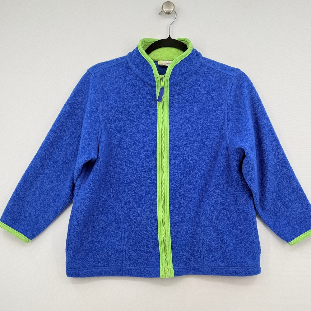 Hanna Andersson Fleece Jacket Kids 140 10 Blue Green Zip Up Gorpcore Scandi